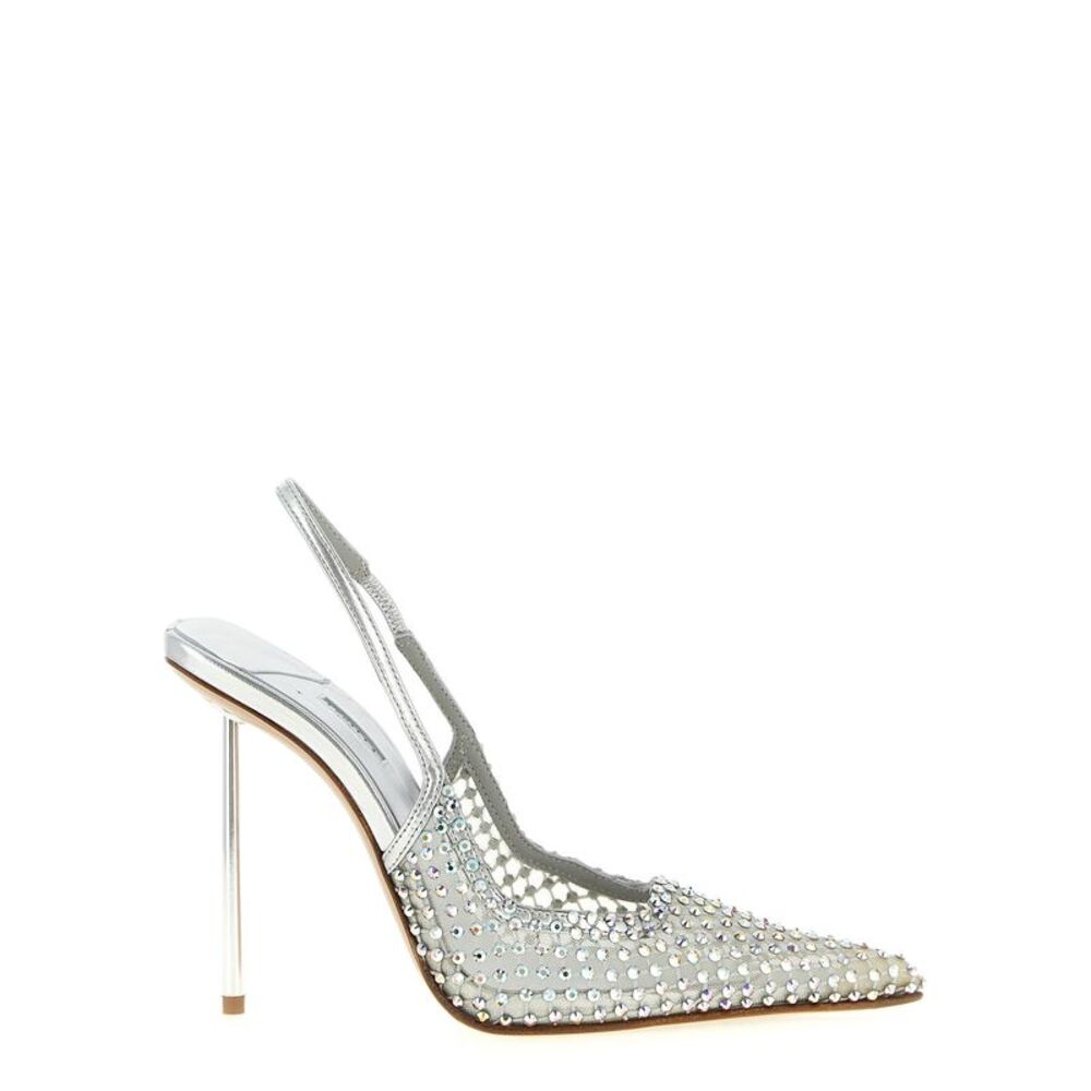 LE SILLA Silver Polyester High Heel Women's Pumps